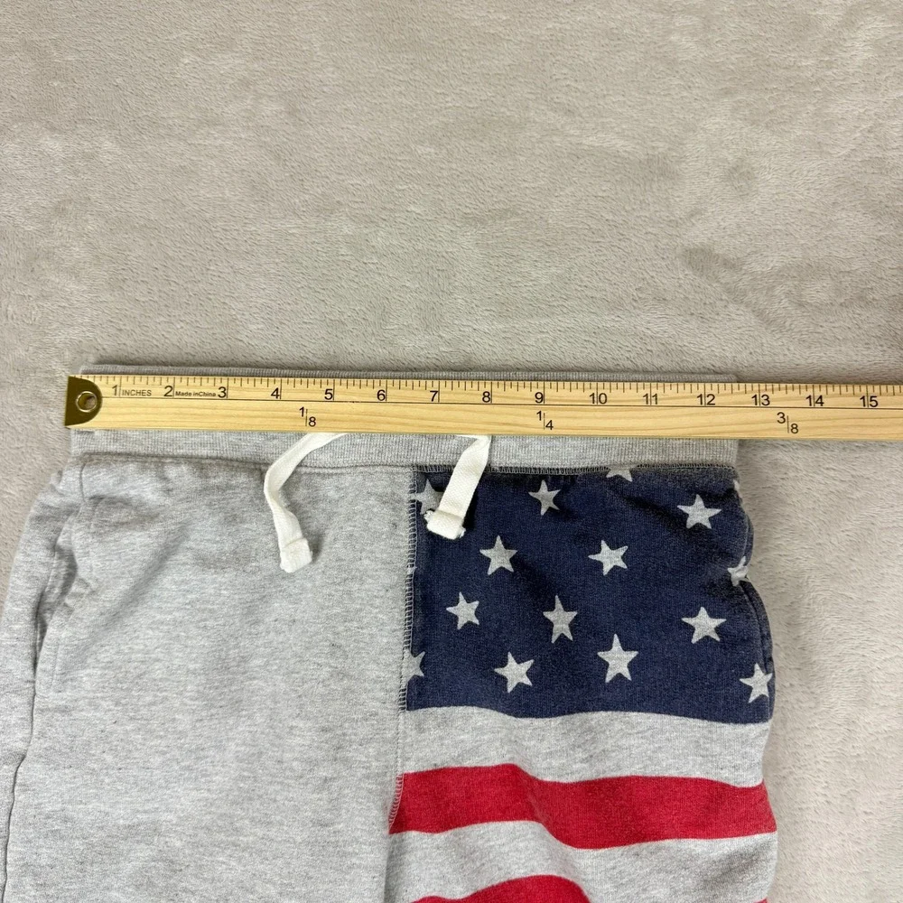 OshKosh B'gosh Shorts Kids 8 Gray American Flag July 4th Stars Stripes Patriotic